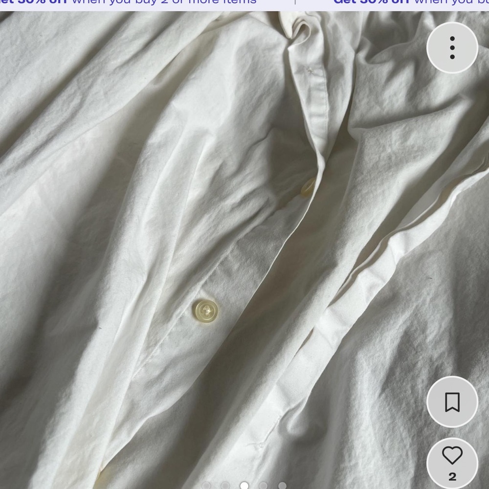 White cotton button-up - Picture 4 of 5